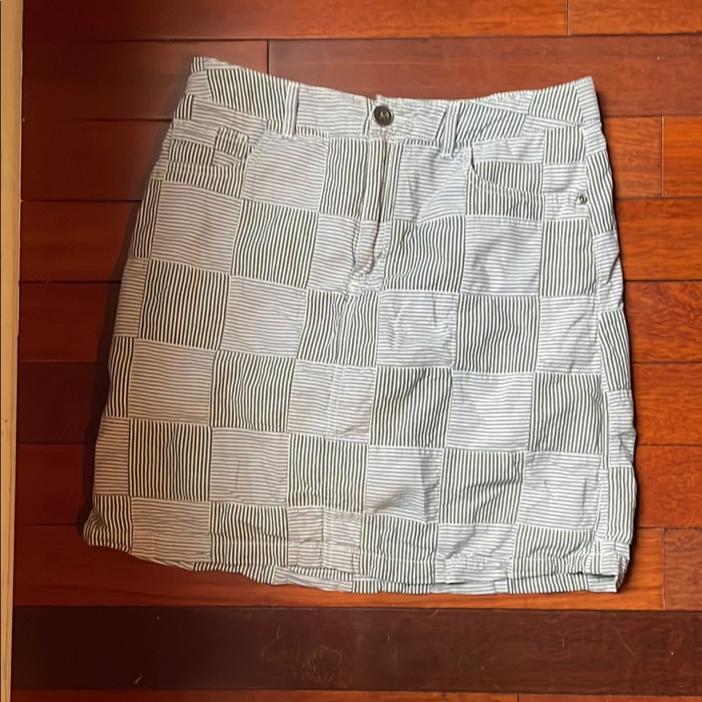 Croft & Barrow Black and White Checkered Mini Skirt